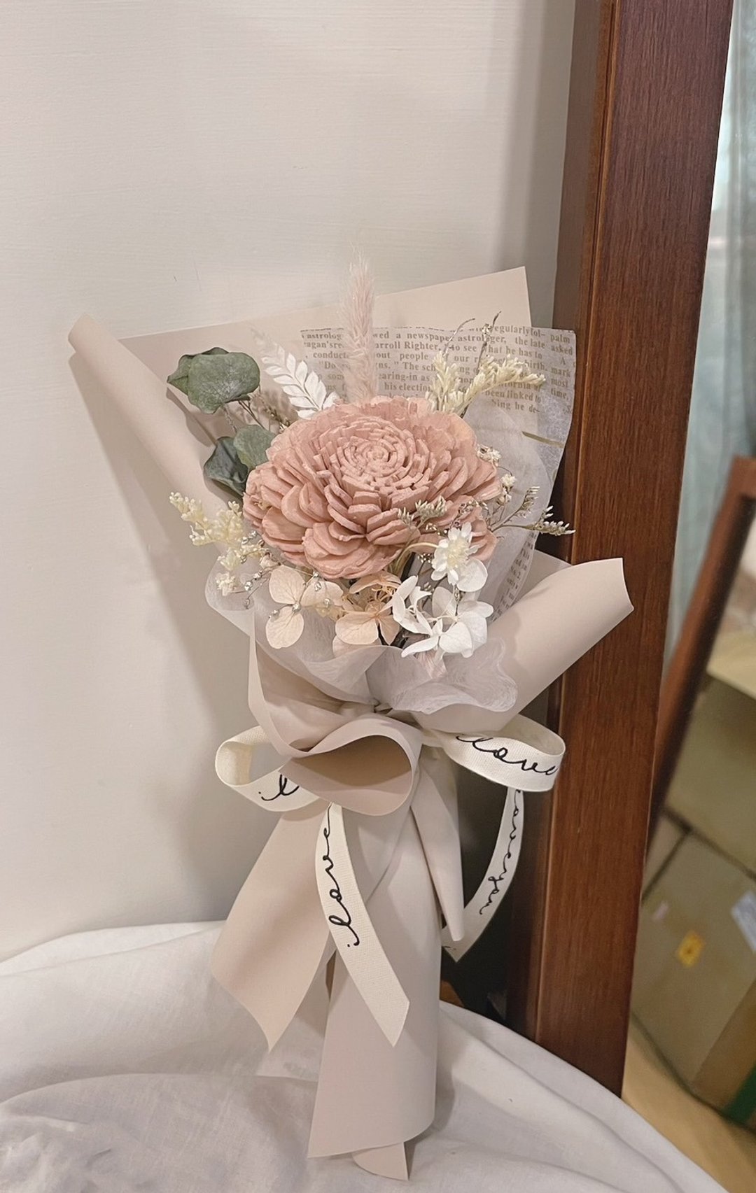 【香氛扩香花束】小资款 单支玫瑰 扩香 生日礼物 干燥花束 茶色 - 干燥花/捧花 - 植物．花 