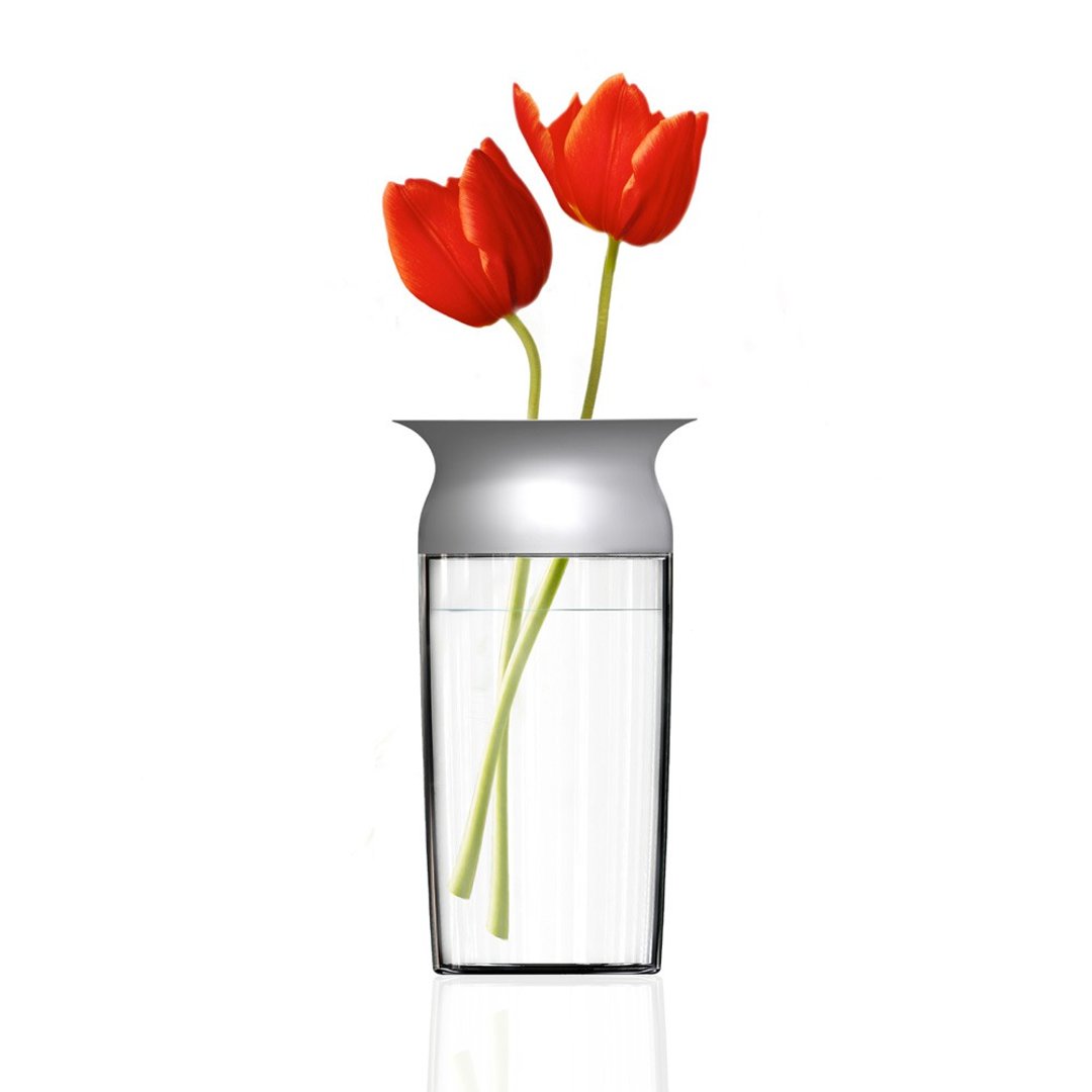 【丹麦设计】MIX 玻璃宽颈瓶 VASE 800ml - 花瓶/陶器 - 玻璃 灰色