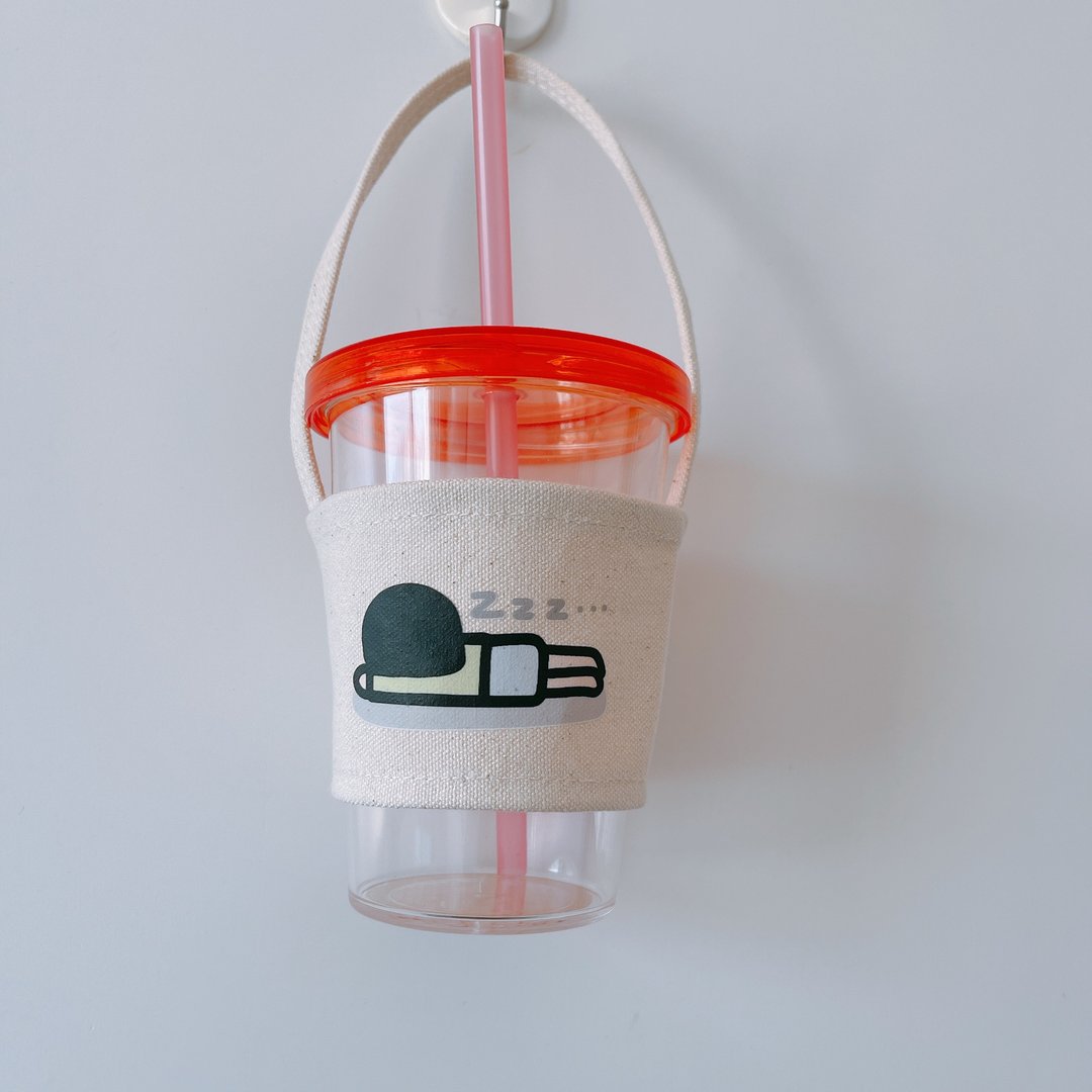 只想躺着 厌世 环保杯袋 饮料袋 印制中 - 随行杯提袋/水壶袋 - 其他人造纤维 白色