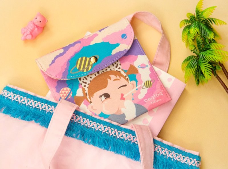 Bentoy x 棒棒糖-收纳包/面纸包 (星球) - 化妆包/杂物包 - 真皮 