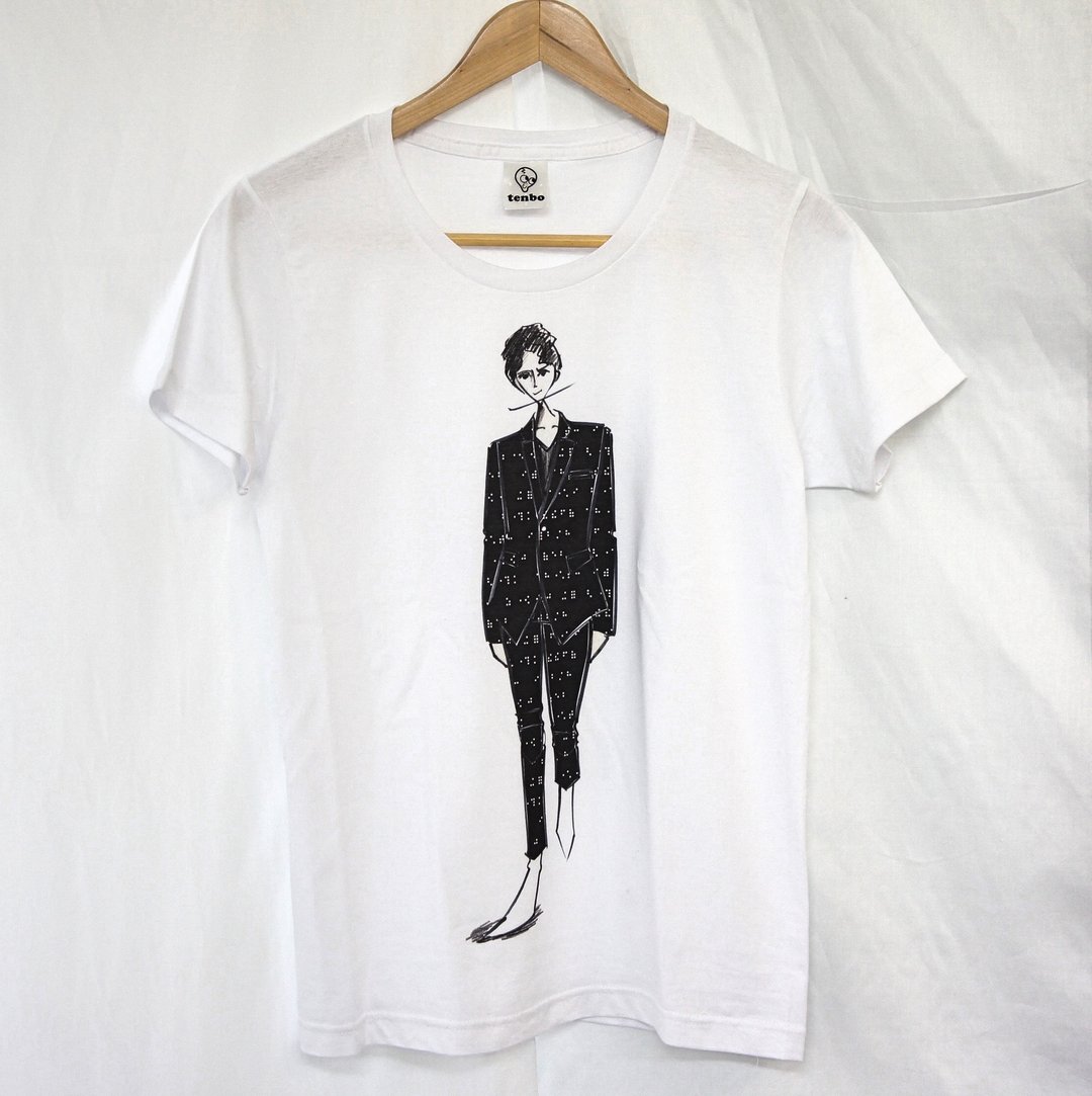 Fashionketch Big print T-shirt - 女装 T 恤 - 棉 白色