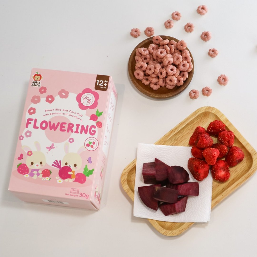 泰国【Apple Monkey】爱啵宝宝 茉莉糙米 花花饼 草莓甜菜(30g) - 玩具/玩偶 - 其他材质 
