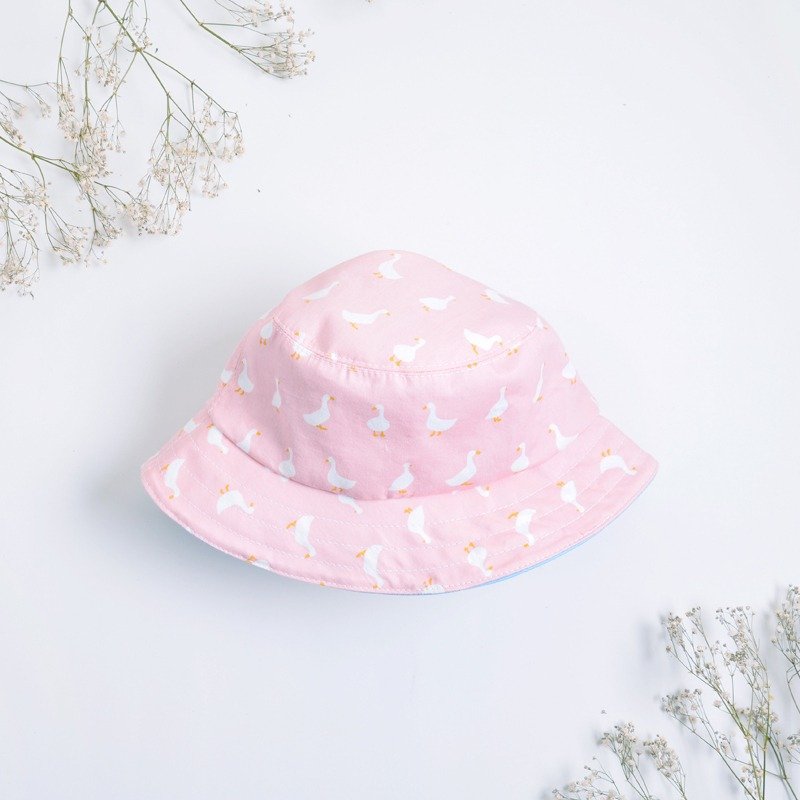 粉红小鹅 渔夫帽 - 帽子 - 棉．麻 粉红色