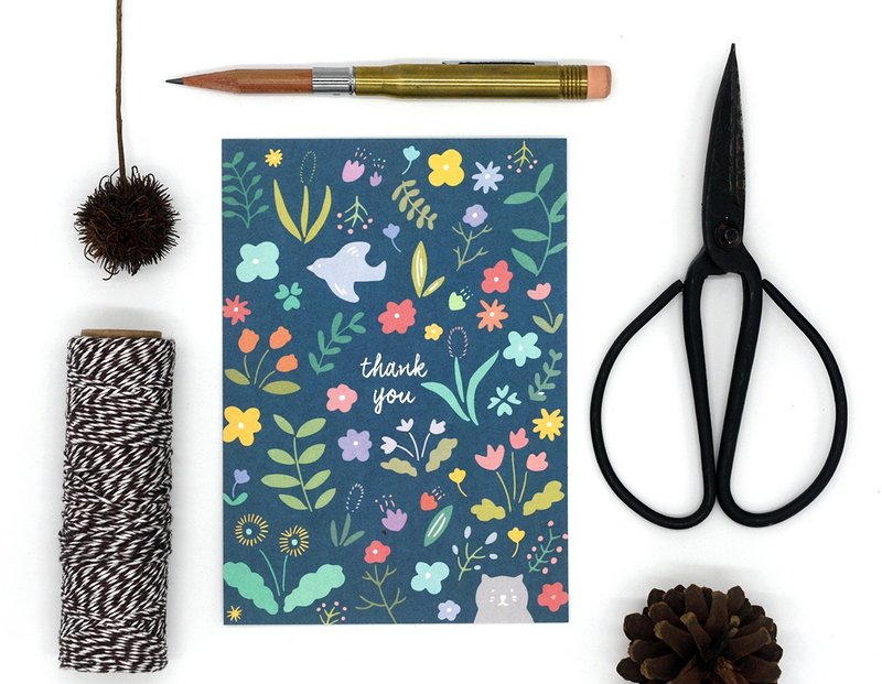 明信片-Thank you - 卡片/明信片 - 纸 多色