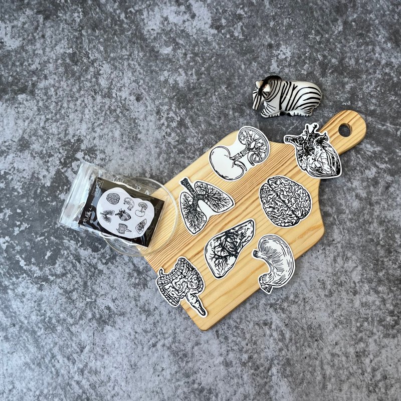 防水贴纸-内脏系列2.0 - 贴纸 - 纸 