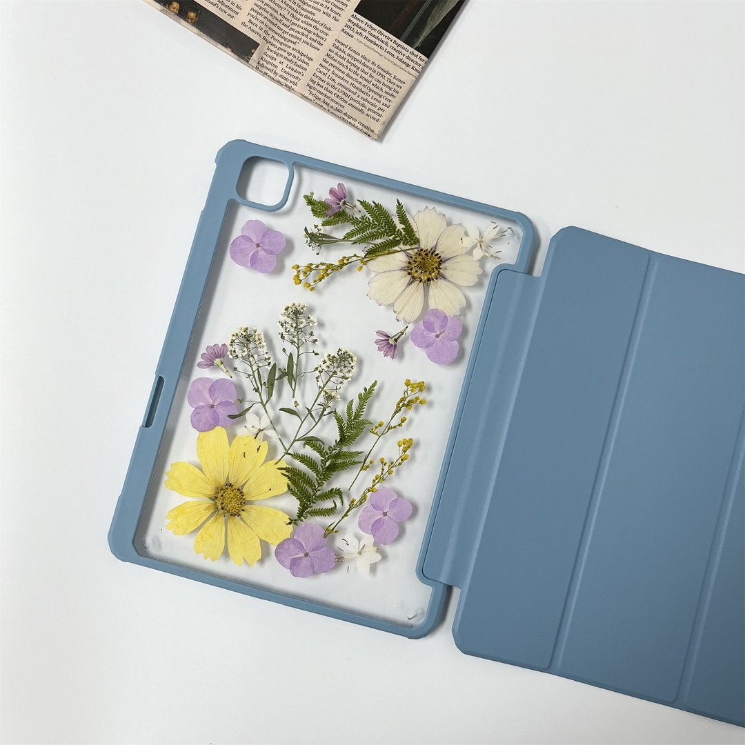 紫色馨香手作押花iPad壳 iPad Air 11寸 13寸 iPad Pro 11寸 13寸 - 手机壳/手机套 - 植物．花 