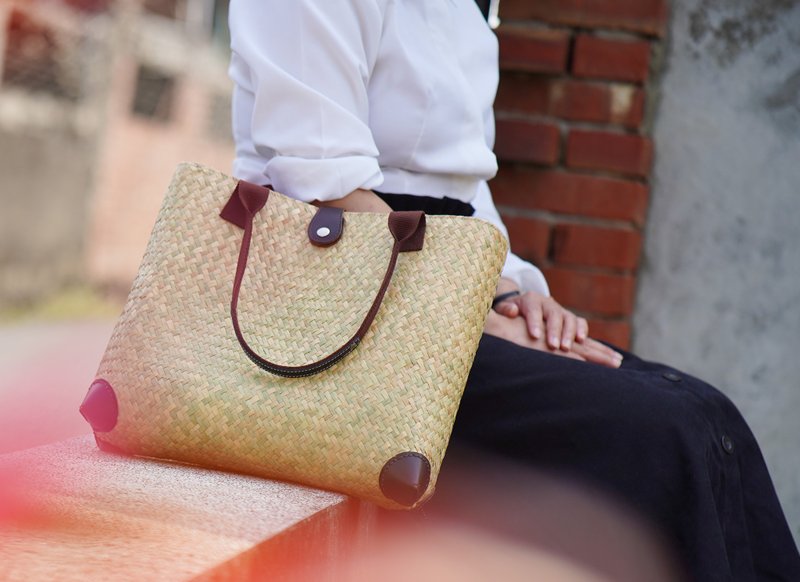 时尚高雅~风华包 (基本款) - 手提包/手提袋 - 植物．花 卡其色