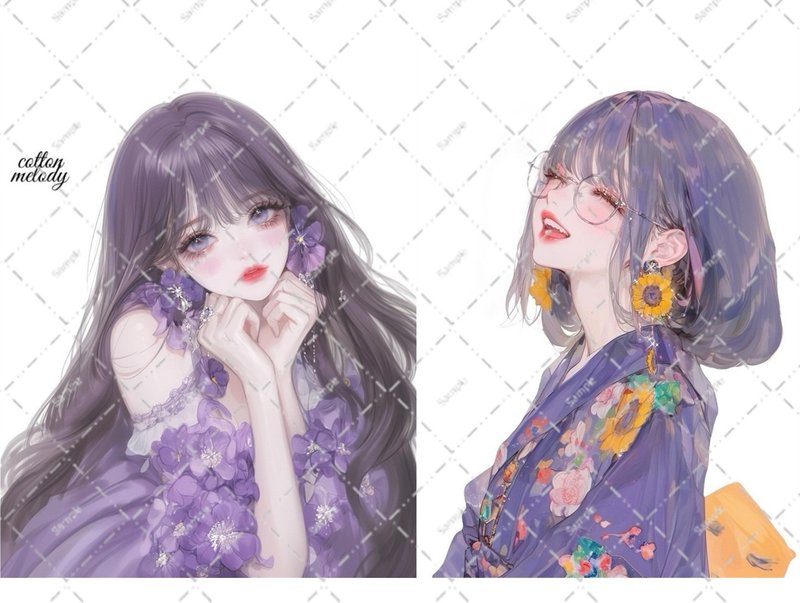 原创贴纸 no.6285 人物贴纸 原创贴纸 女孩贴纸 原创人物贴纸 - 贴纸 - 纸 