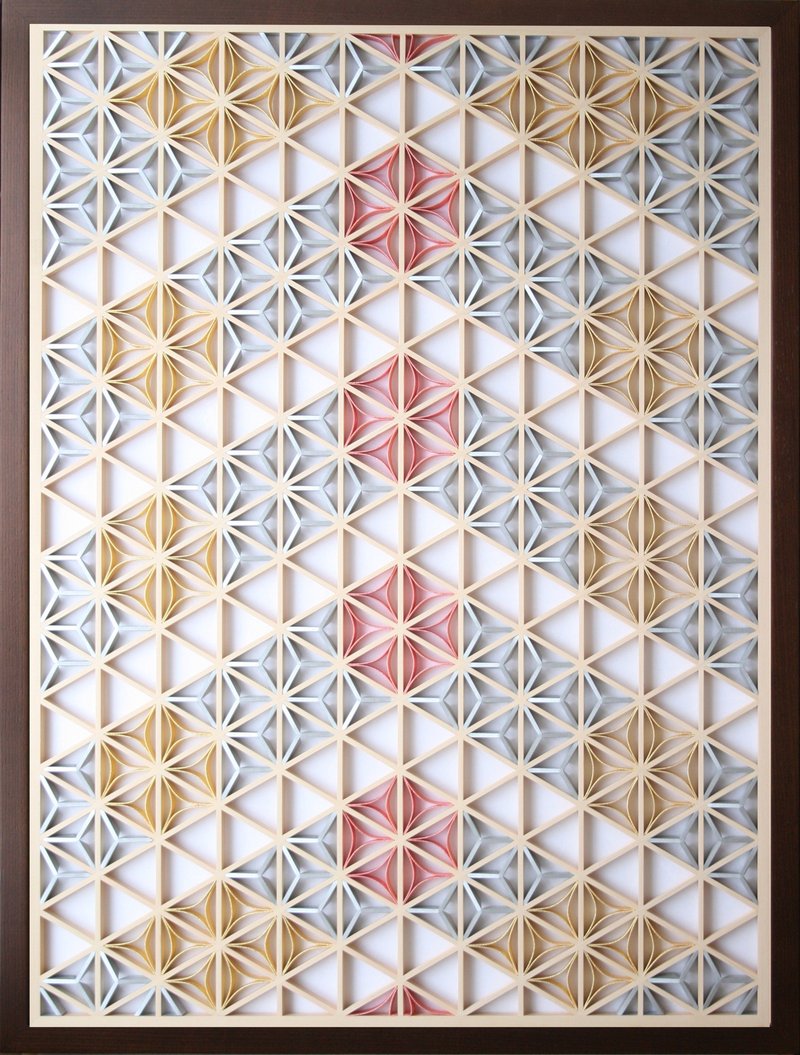 Mizuhiki 景泰蓝 2 色 No.1 珊瑚粉红第 2 部分 - 墙贴/壁贴 - 木头 