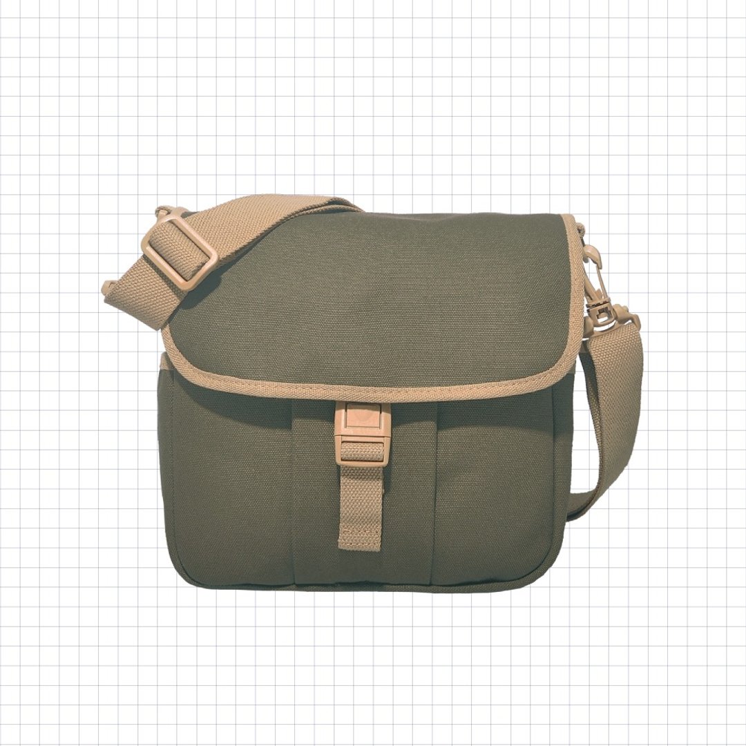 EP2 质感侧肩包 EP2-1383-GN【 台湾原创品包包品牌】 - 侧背包/斜挎包 - 棉 绿色