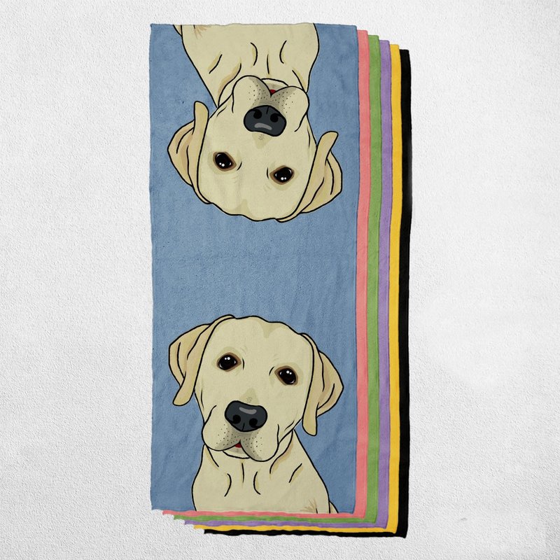 拉不拉多 2毛色 宠物犬猫图样 毛巾/方巾/运动毛巾 多图样可选 - 清洁/美容 - 棉．麻 多色