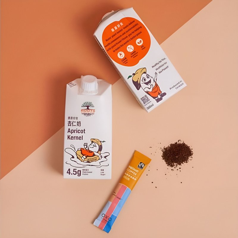 【优源好食杏仁奶咖啡提神组】300mlx6+2.5gx6 - 咖啡 - 新鲜食材 