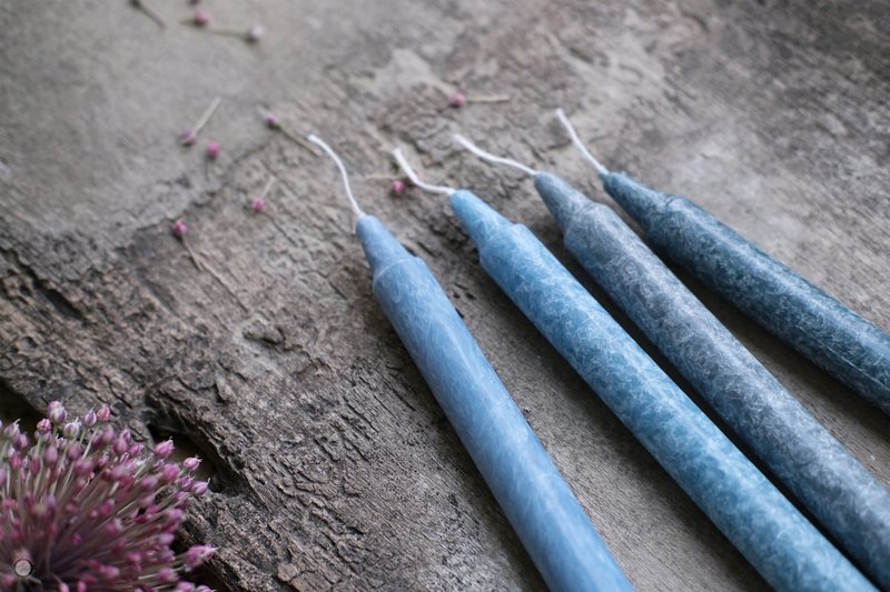 简约纹理摆饰柱状蜡烛单支 - 香薰/精油/线香 - 蜡 