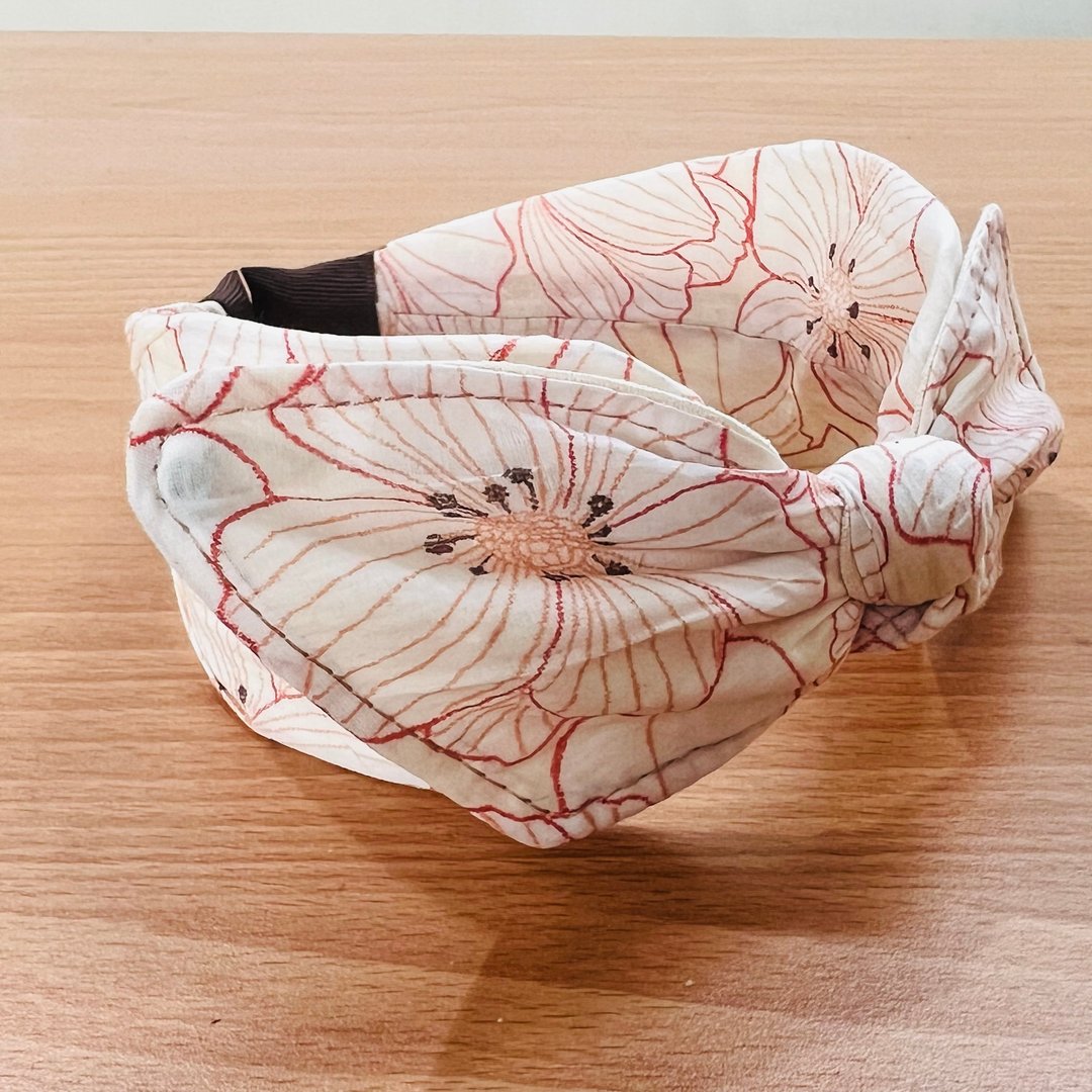 MOYA 宽版手工发箍 空气感花花 - 发饰 - 棉 蓝色