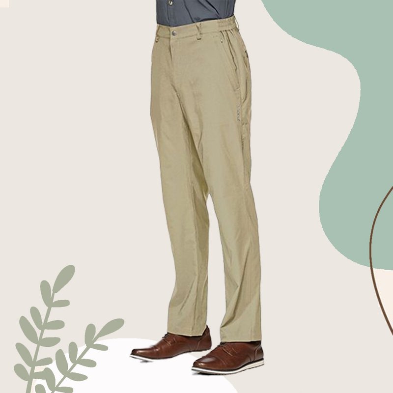 【Wildland 荒野】日本纱弹性抗UV长裤 男 W1302-121 小麦色 - 男士长裤 - 聚酯纤维 卡其色