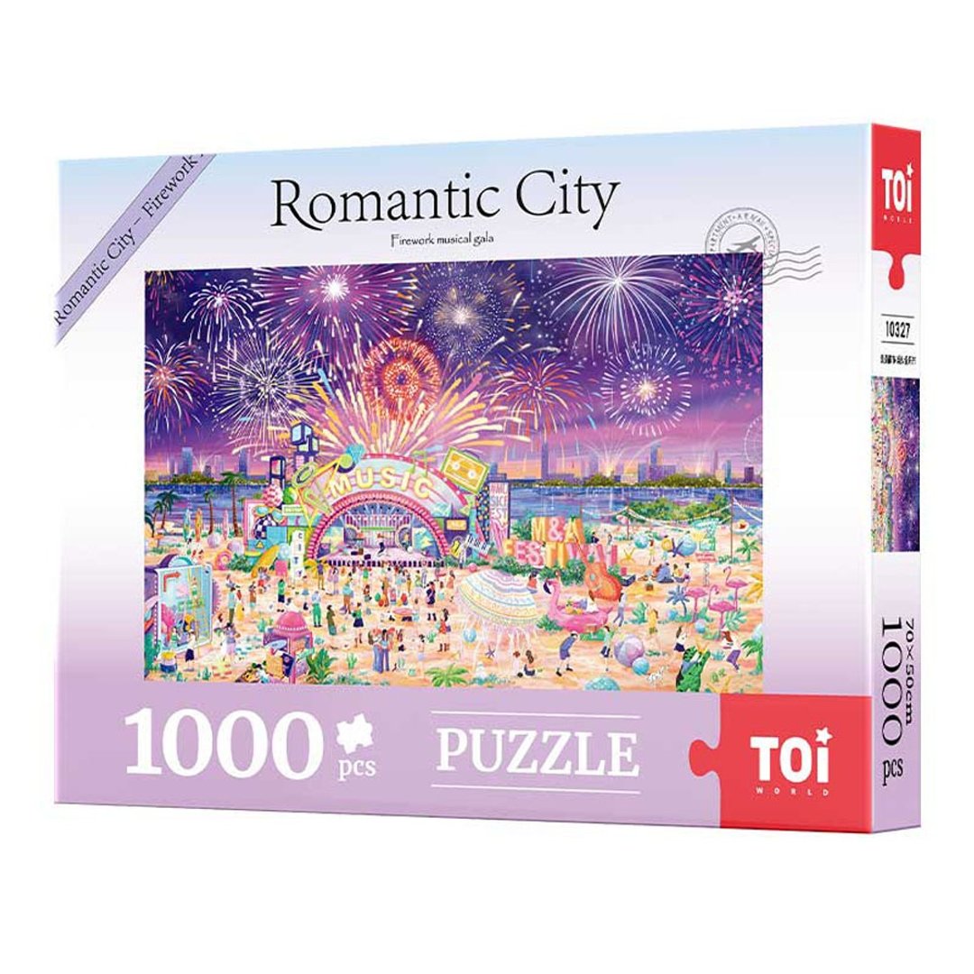 TOi 图益 【浪漫都市系列-烟火音乐节】拼图1000片 DIY生日插画 - 拼图 - 纸 多色