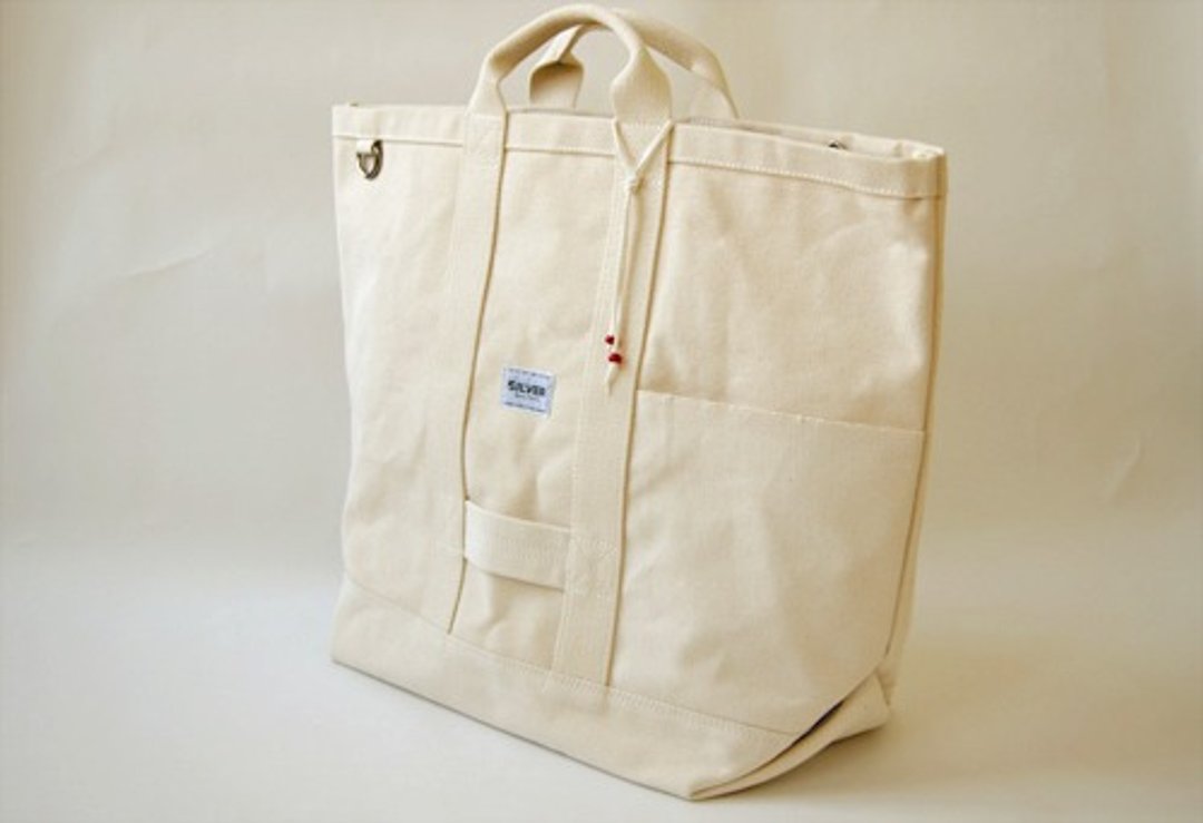 Tote bag E-DAY --sizeL- - 手提包/手提袋 - 棉 白色