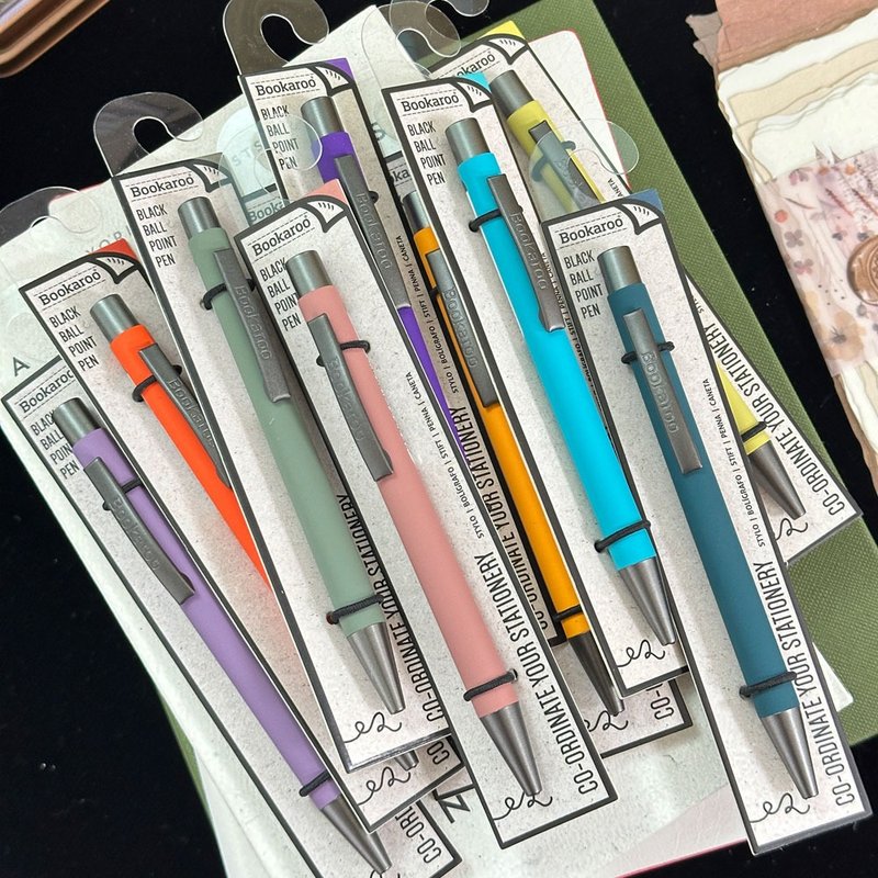 莫兰迪按压式圆珠笔 顺滑速干德国进口笔芯  英国IF文创Bookaroo - 圆珠笔/中性笔 - 其他材质 