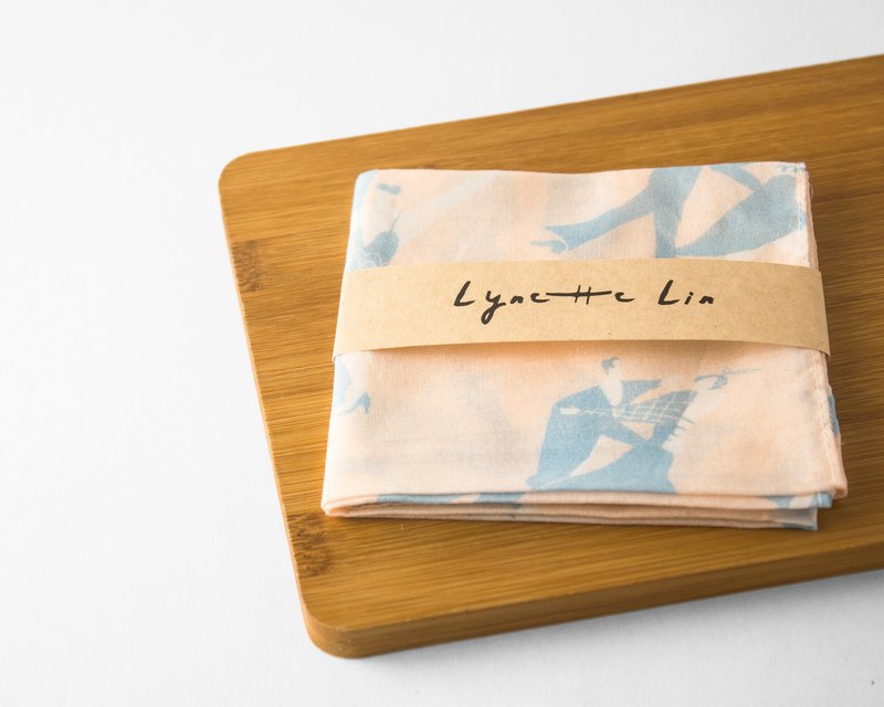 舞 - 100% 纯棉手帕 - 丝巾 - 棉．麻 粉红色