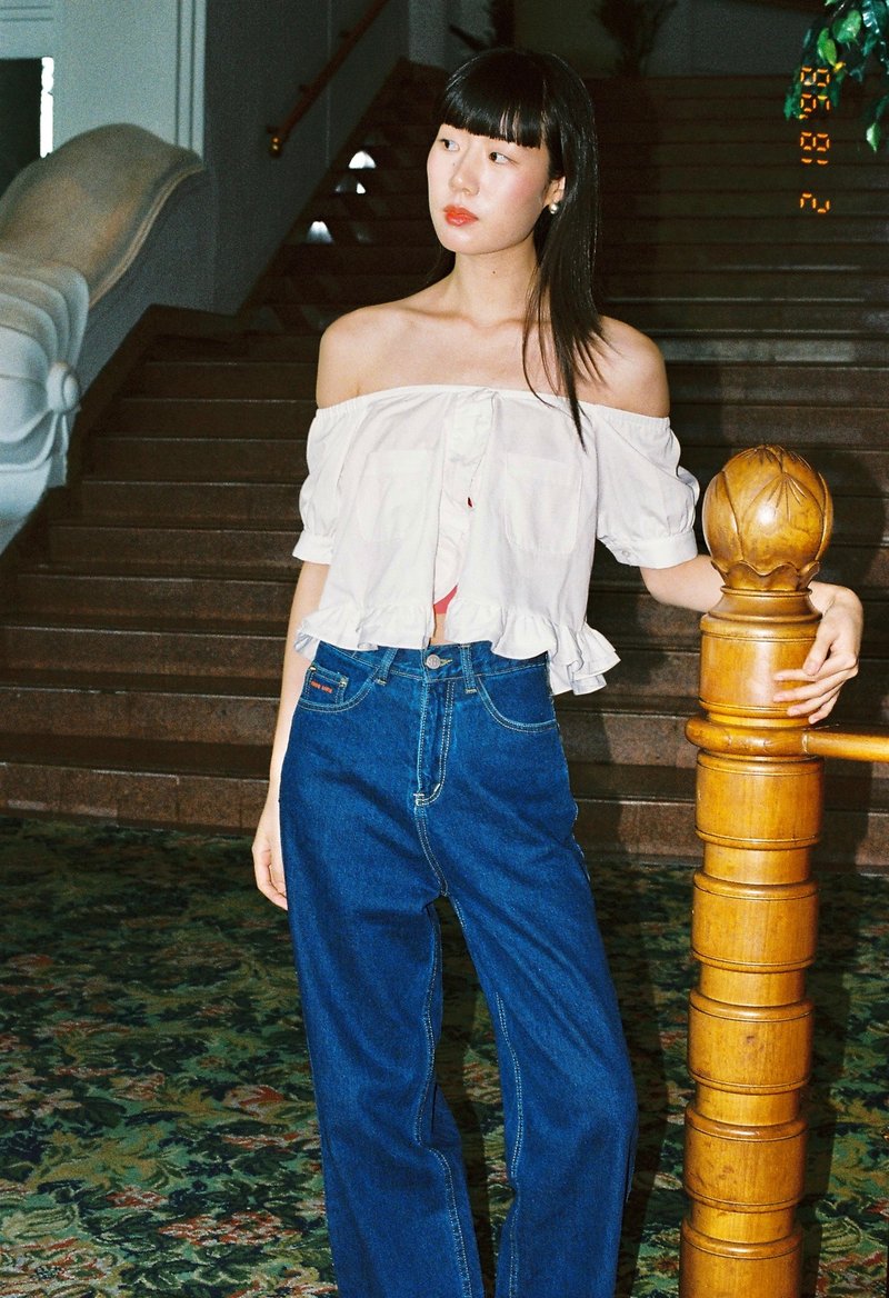 Highestjump HJ 牛仔裤 (柔和蓝) 新款 - 女装长裤 - 聚酯纤维 蓝色