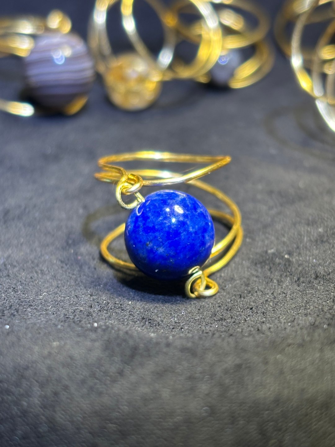 地球戒指 Earth ring - 戒指 - 水晶 蓝色