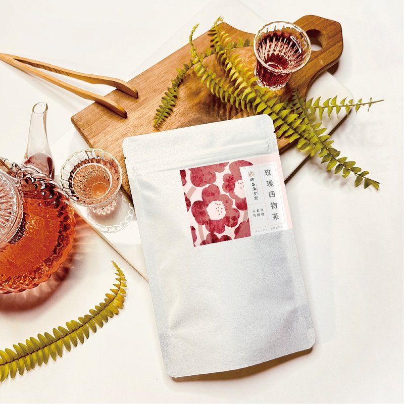 玫瑰四物茶 汉方养生茶 10入 玫瑰 当归 川芎 熟地 - 健康/养生 - 新鲜食材 粉红色