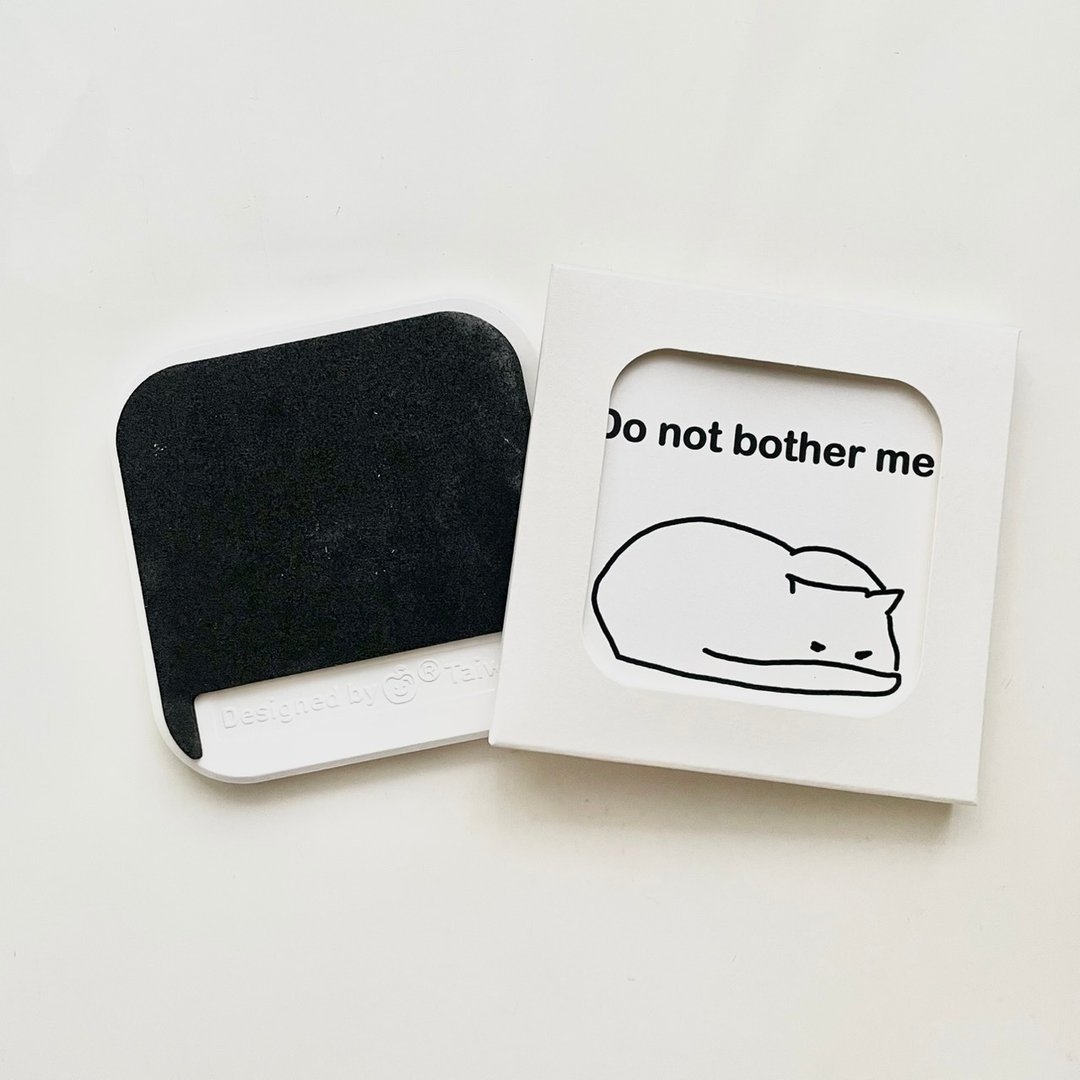 a_good_bb_猫咪方形陶瓷吸水杯垫_do not bother me - 杯垫 - 陶 