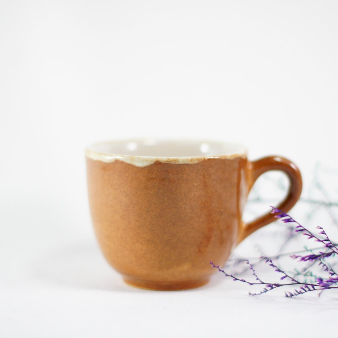 黄昏咖啡杯,茶杯,马克杯,水杯-约100ml - 咖啡杯/马克杯 - 陶 橘色