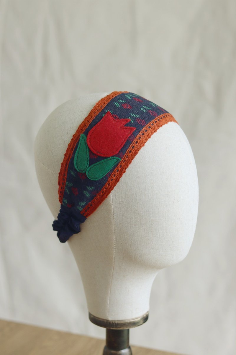 手作秋天郁金香发带 发箍 - 发带/发箍 - 其他材质 