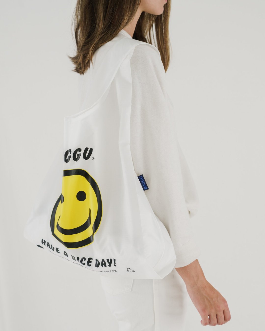 【新品】BAGGU环保收纳购物袋- 美好日子 - 手提包/手提袋 - 防水材质 白色
