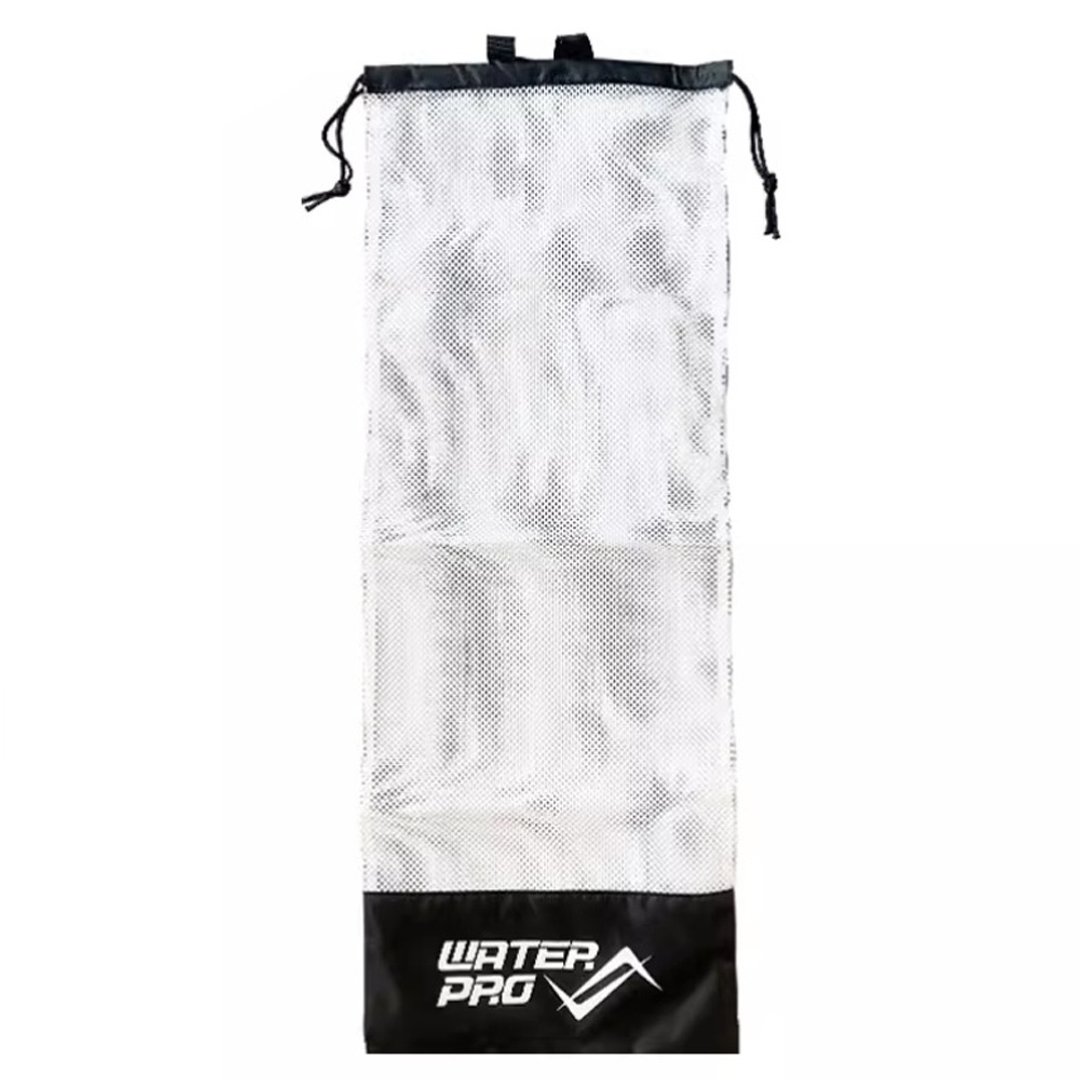 WATERPRO - 潜水脚蹼蛙鞋游泳装备双肩包便携式收纳袋网袋 (白色) - 束口袋双肩包 - 尼龙 白色