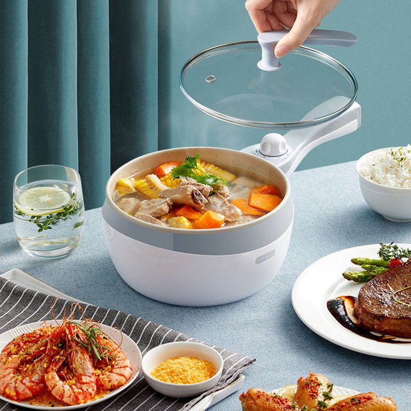 【免运特惠】OIDIRE电煮锅宿舍小锅多功能一体 - 锅具/烤盘 - 其他材质 白色