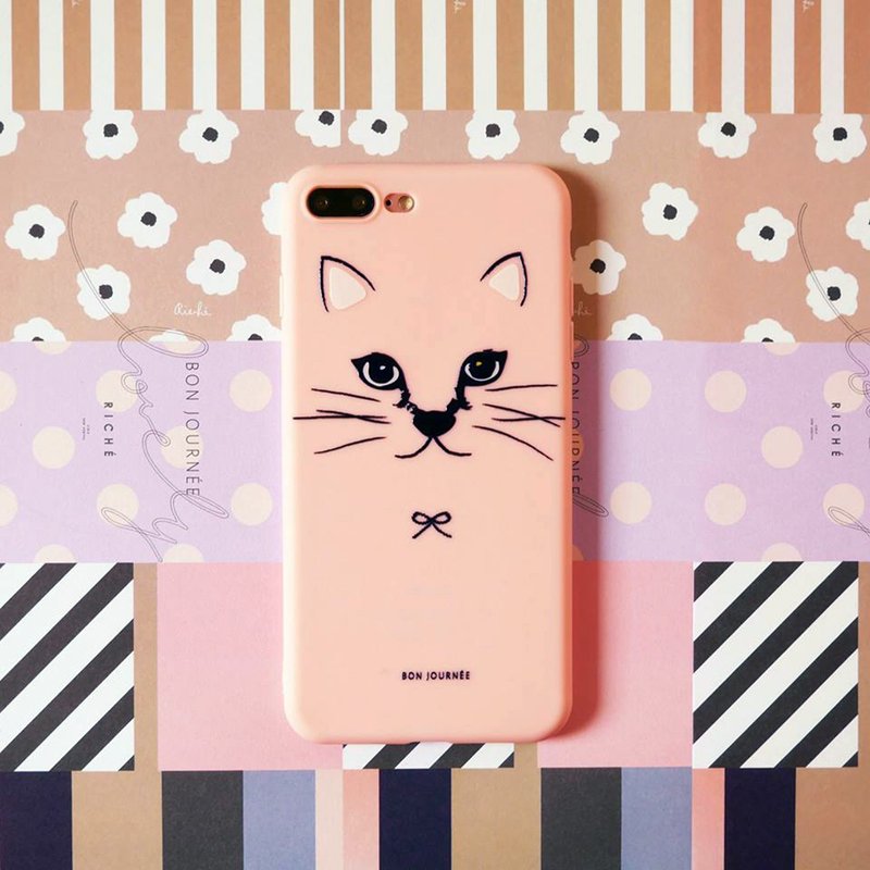 粉色喵喵手机壳 - 手机壳/手机套 - 硅胶 粉红色