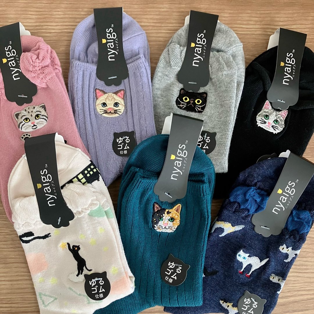 母亲节礼物_猫咪袜_7双组 - 其他 - 棉 红色