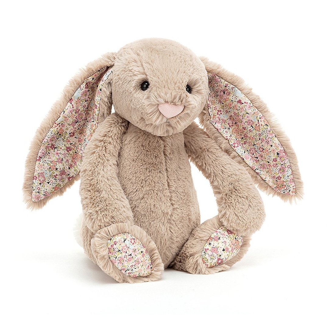 Blossom Bea Beige Bunny 拿铁灰碎花兔 18cm - 玩偶/公仔 - 聚酯纤维 卡其色
