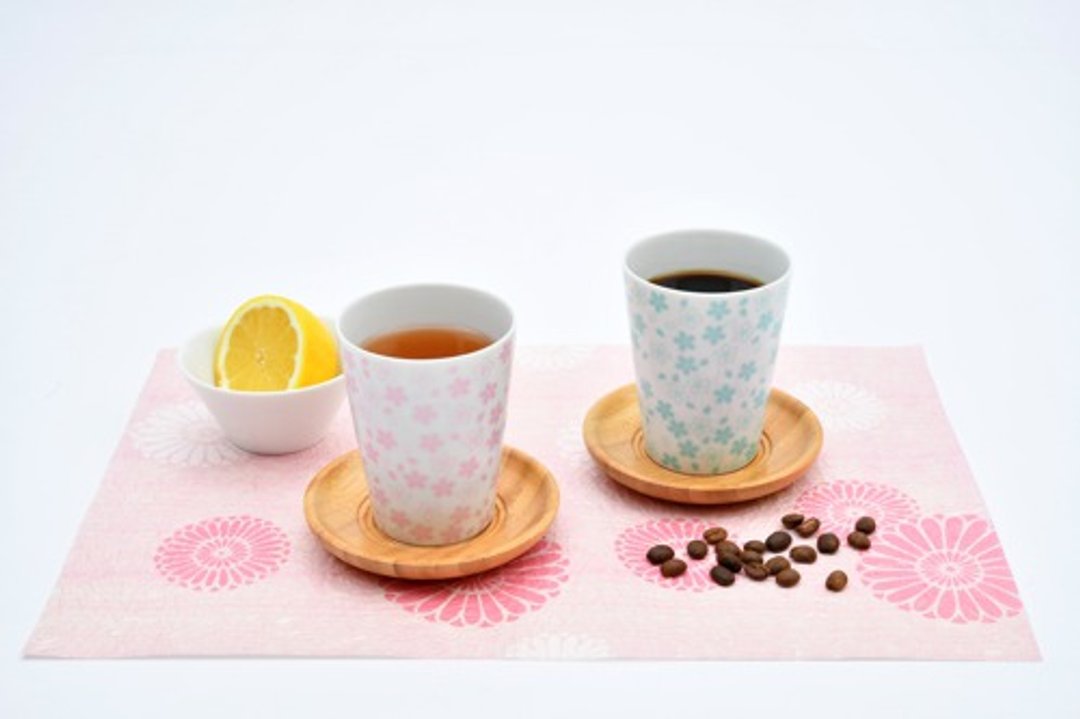 SAKURA MOTIF CUP(HL)  PALE BLUE - 其他杯子 - 瓷 蓝色