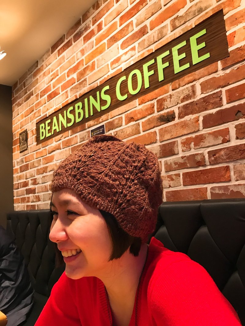 圣诞特价 咖啡色扇形复古帽 - 帽子 - 羊毛 咖啡色