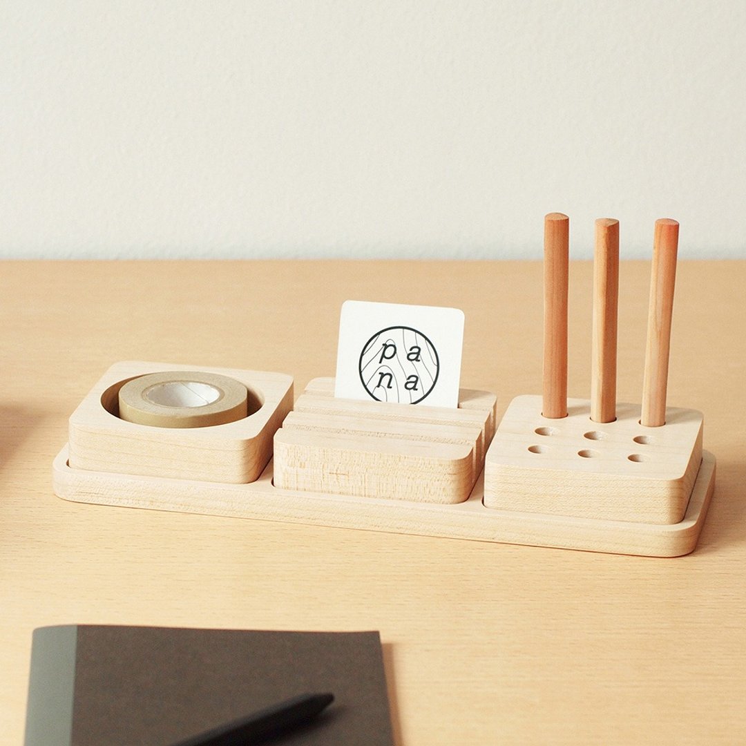 特价- pana objects 豆腐积木S-文具收纳盘 瑕疵品 - 收纳用品 - 木头 咖啡色