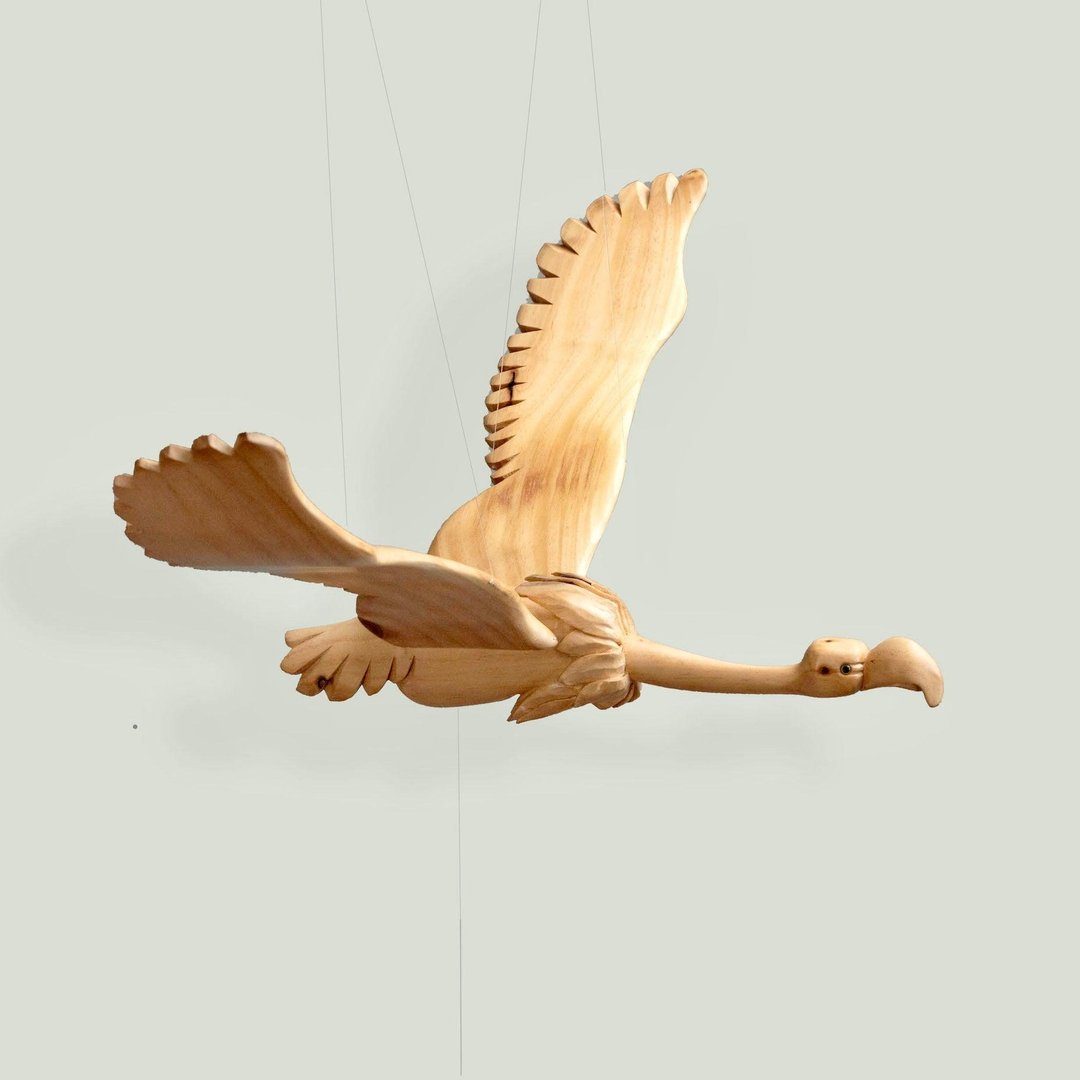 Vutlure Mobile Wooden Bird - 摆饰 - 木头 卡其色
