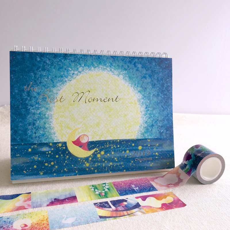 2019年历 + 年历纸胶带－组合包 (月历/桌历/纸胶带) - 年历/台历 - 纸 多色