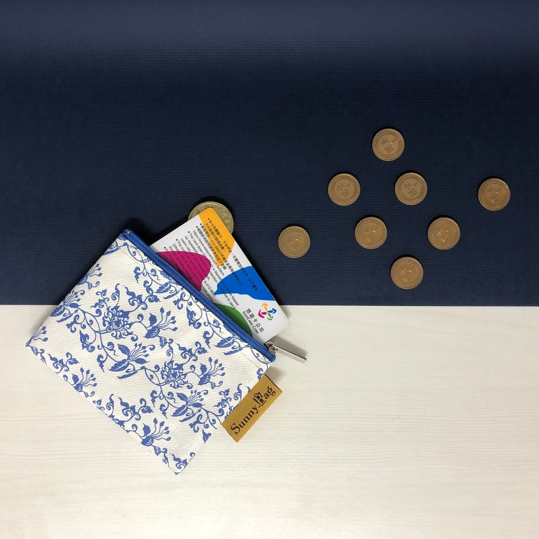 Sunny Bag-零钱包-青花番莲纹 - 零钱包 - 其他材质 蓝色