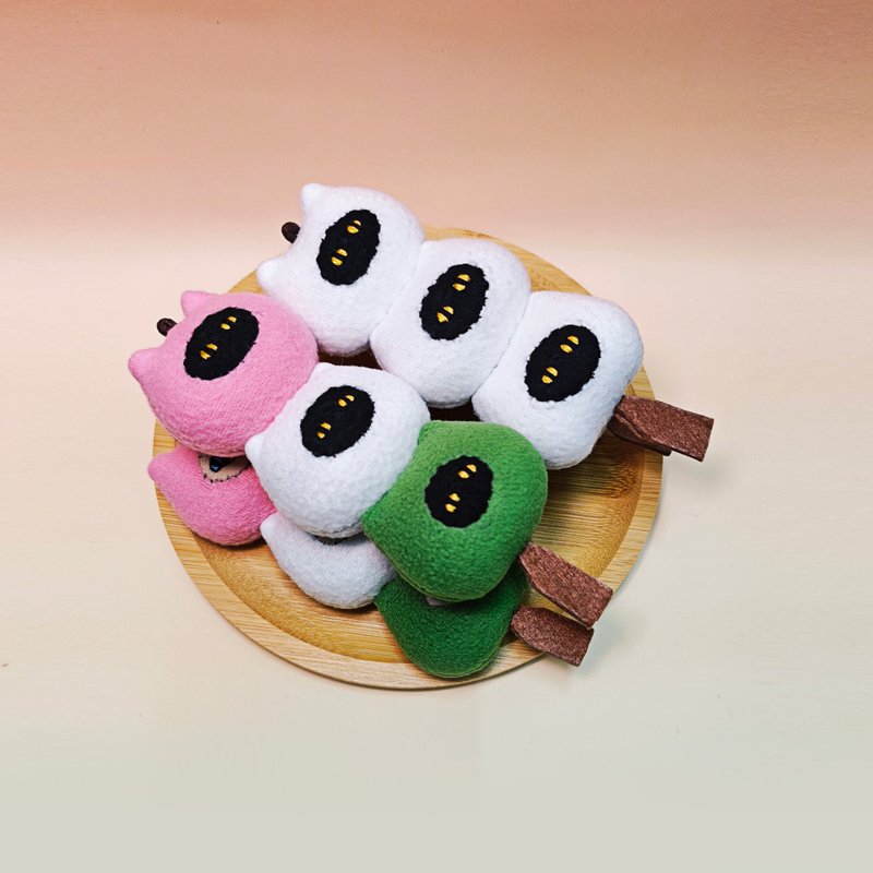 手制日式猫猫团子钥匙圈 - 吊饰 - 其他材质 多色