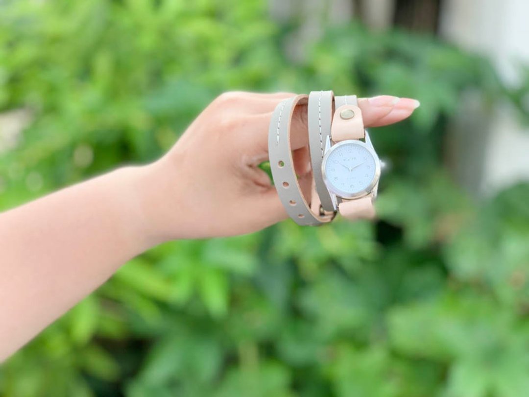 ROLL Salt-based watch with individuality Roll-up watch Roll-up watch RUW-HHWW-W - 女表 - 真皮 灰色