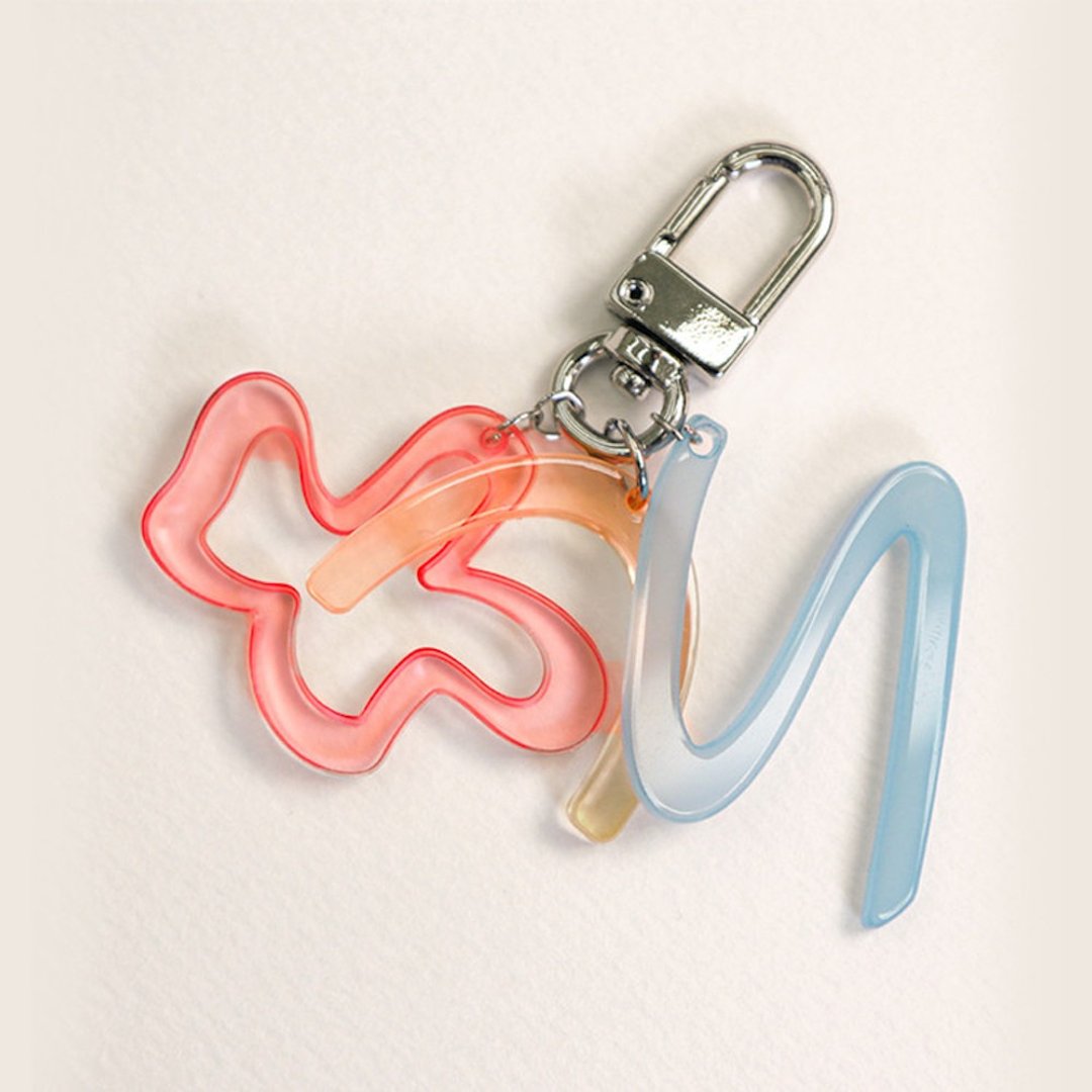 Red flower - acrylic sun keyring - 钥匙链/钥匙包 - 压克力 