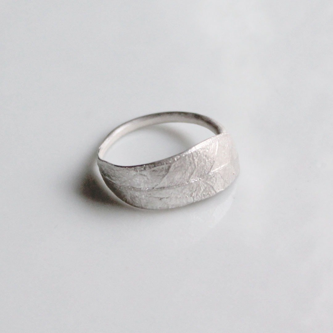 橄榄叶 纯银戒指 /Olive leaf ring/ - 戒指 - 纯银 银色