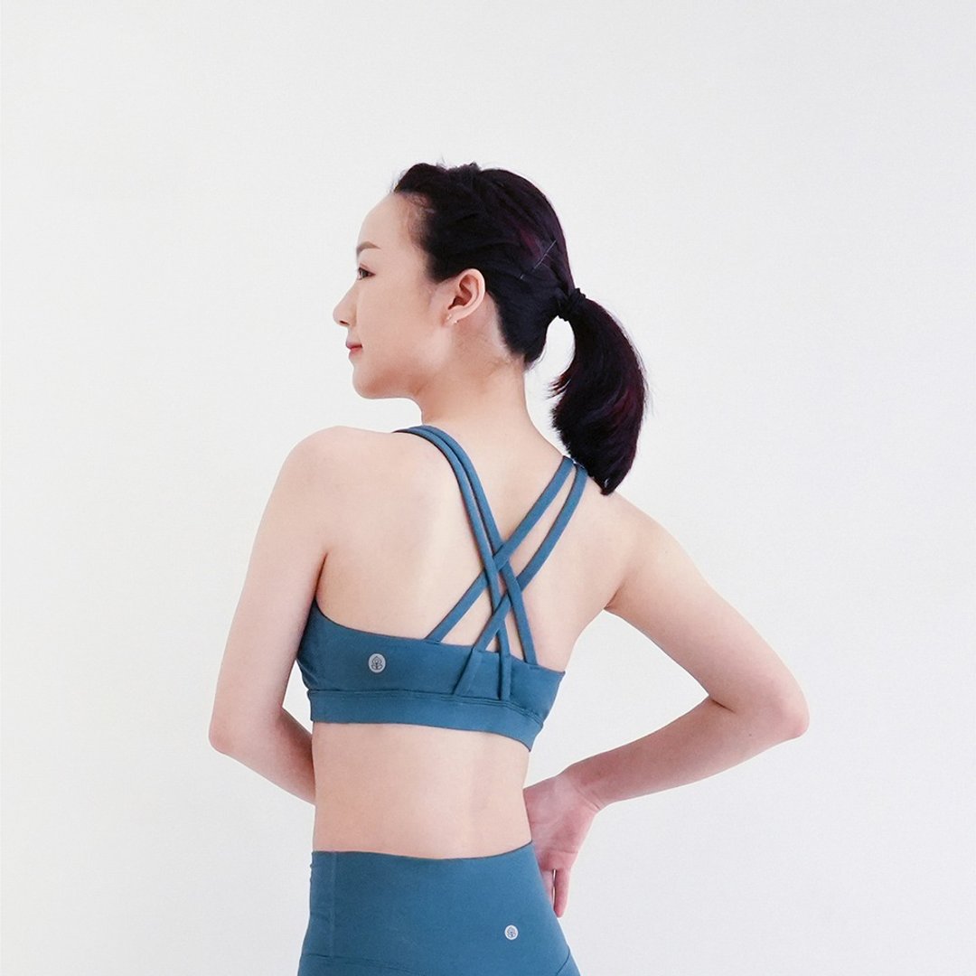 【Mukasa】FITNESS 美背支撑型运动内衣 - 苍芎蓝 - MUK-22061 - 女装运动内衣 - 其他材质 蓝色
