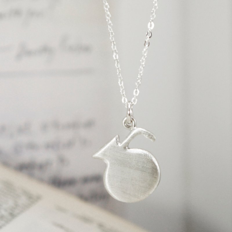 【换季特卖】咖啡好帮手 -手冲下壶 剪影项链 定制化刻字 手作 - 项链 - 其他金属 银色