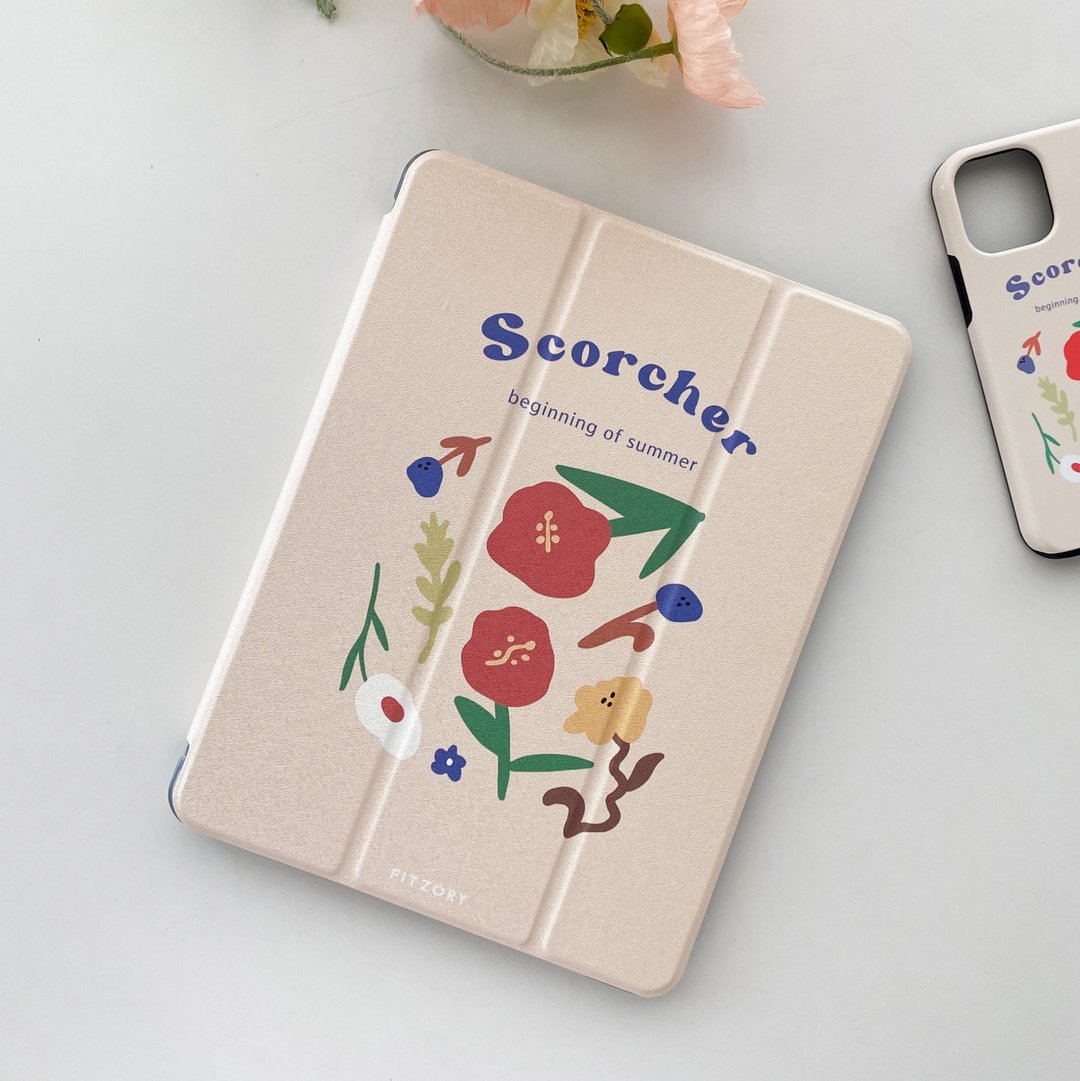 【FITZORY】夏日植物园系列款 - Scorcher | iPad壳 - 平板/电脑保护壳 - 塑料 白色