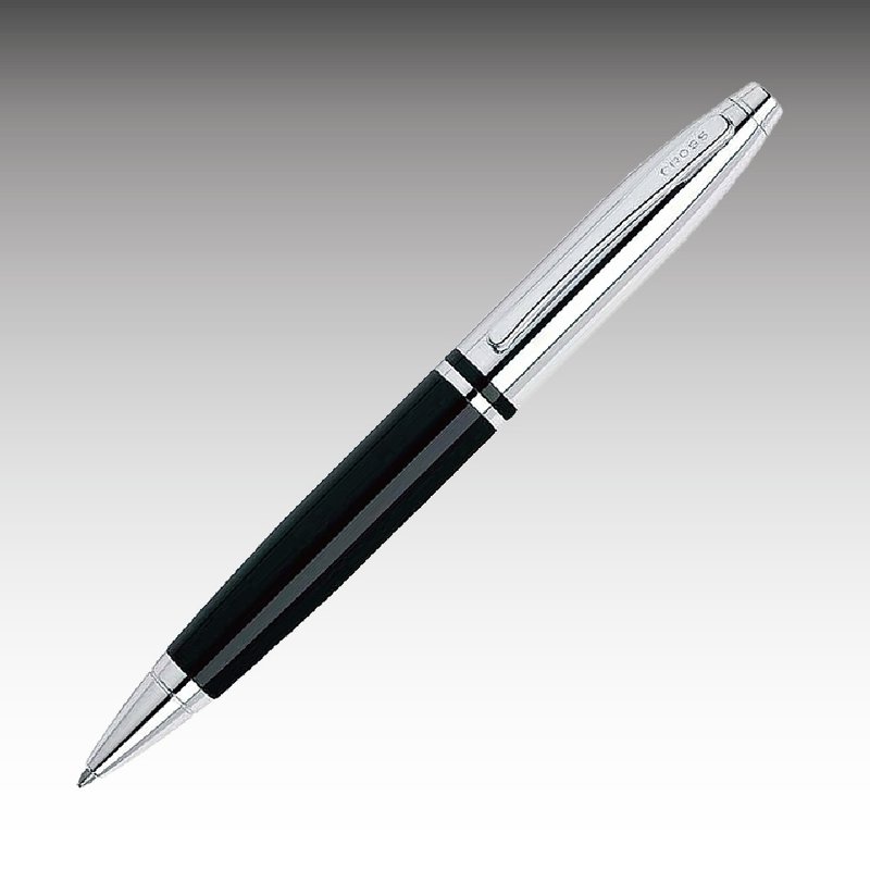 CROSS凯乐系列亮黑银帽原子笔免费刻字  (原厂正货) - 圆珠笔/中性笔 - 其他金属 银色