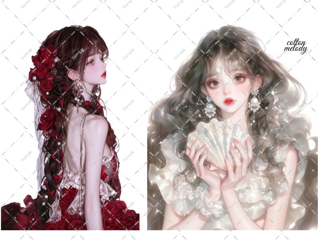 原创贴纸 no.5843 人物贴纸 原创贴纸 人物贴纸 女孩贴纸 原创人物贴纸 - 贴纸 - 纸 
